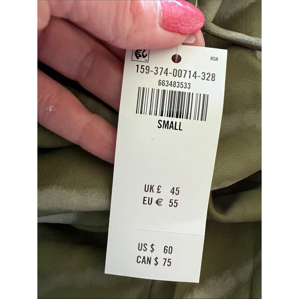 NWT Abercrombie & Fitch Women's Julia Slip Mini Dress in Olive Pattern Small - Picture 8 of 9
